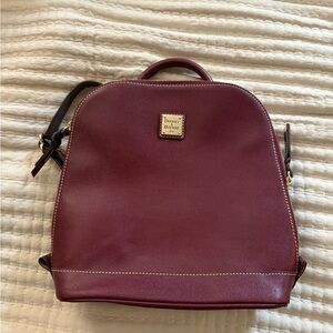 Dooney & Bourke Maroon Ziptop backpack